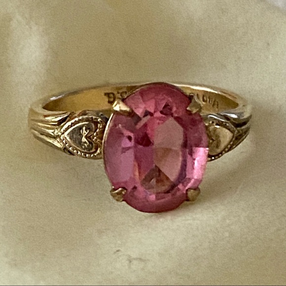 Vintage Marked 10K RGP BG Pink Delicate Ring - Picture 6 of 9